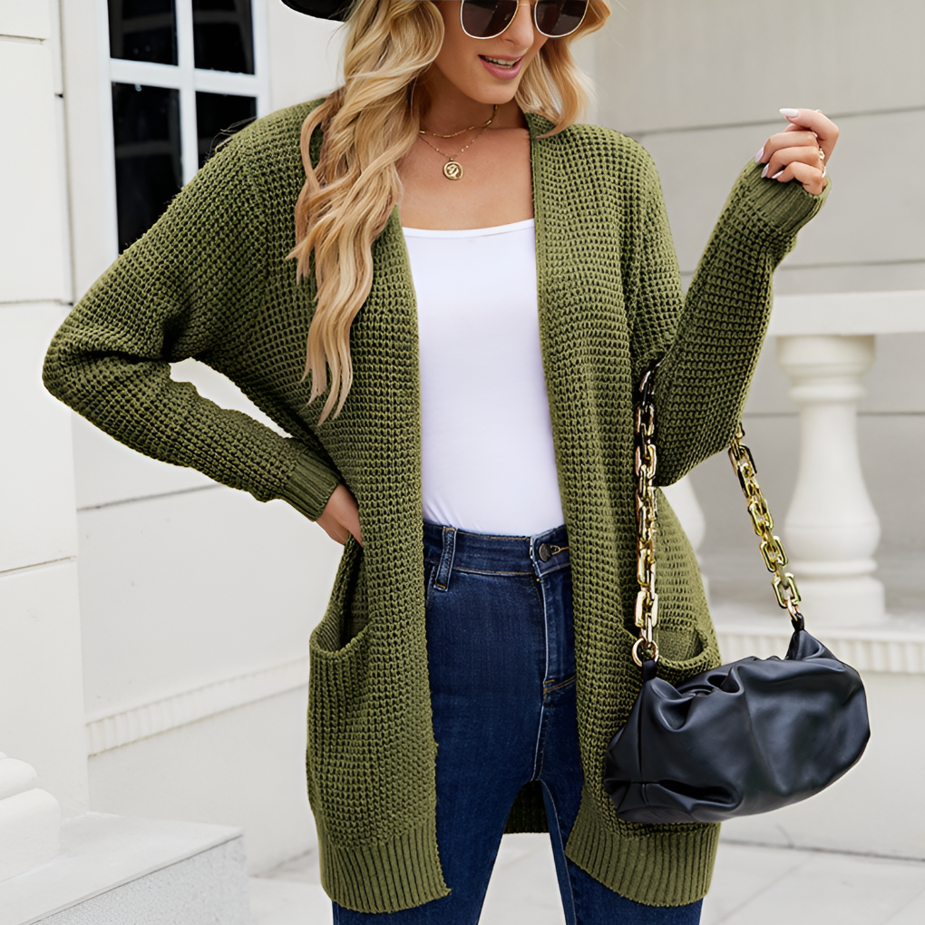 Women's Classic Long-Sleeve Cardigan