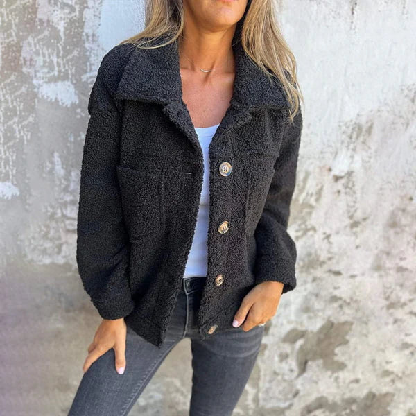 Women's Collared Button-Down Jacket