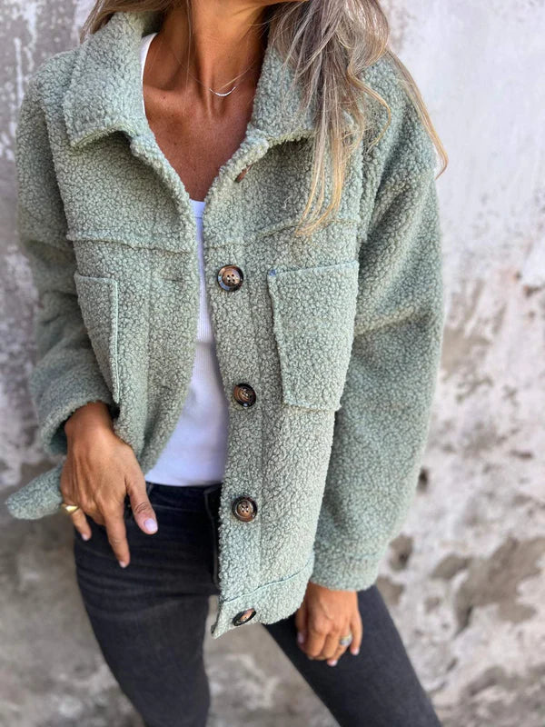 Women's Collared Button-Down Jacket