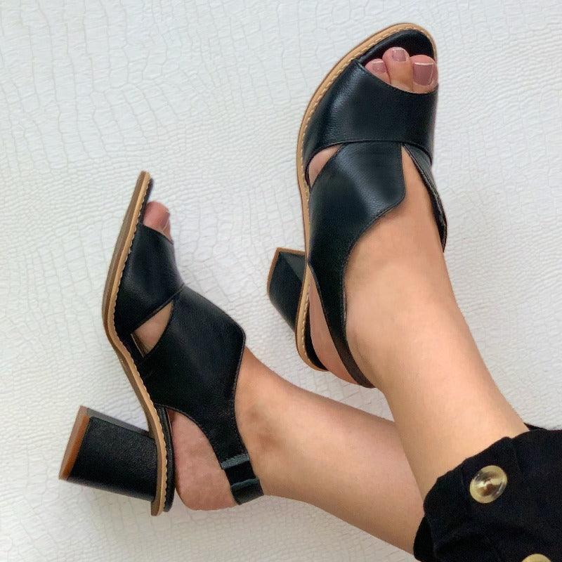 Women's Comfortable Block Heel Sandals for All-Day Wear