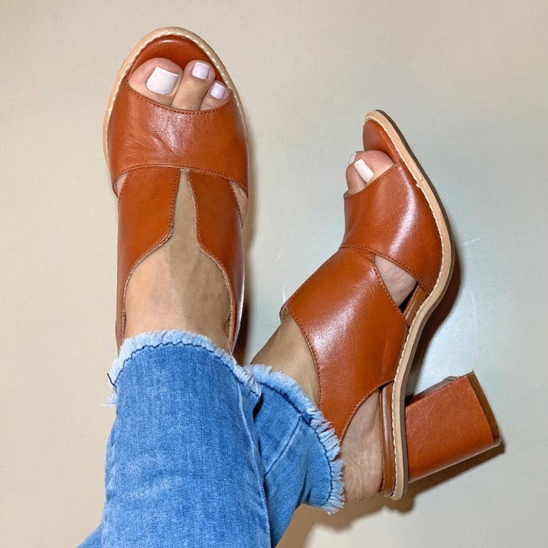Women's Comfortable Block Heel Sandals for All-Day Wear