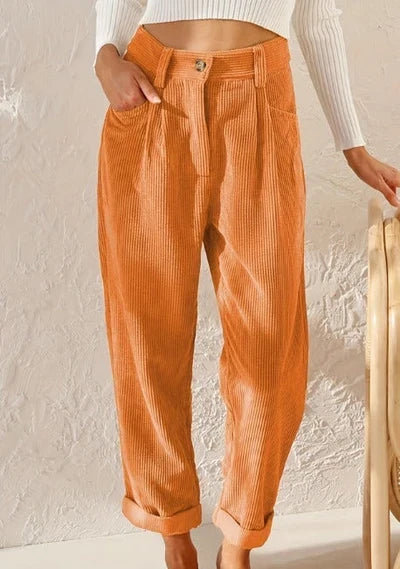 Women's Comfortable High-Waisted Wide-Leg Pants with a Relaxed Look