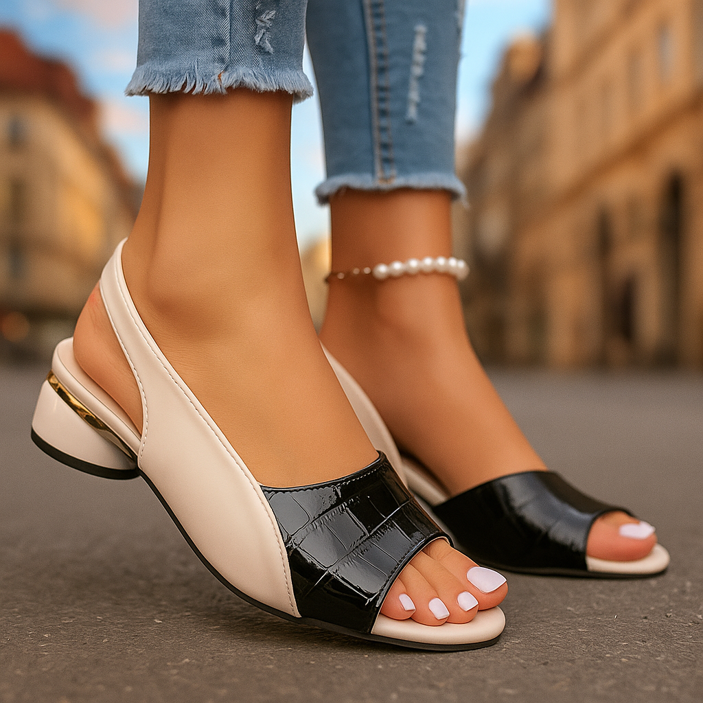 Women's Comfortable Low Block Heel Sandals