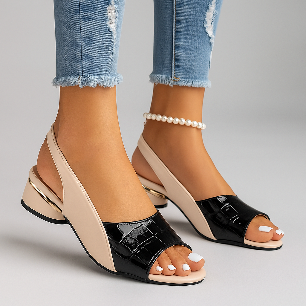 Women's Comfortable Low Block Heel Sandals