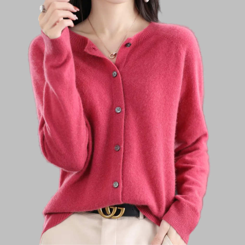 Women's Crew Neck Cardigan