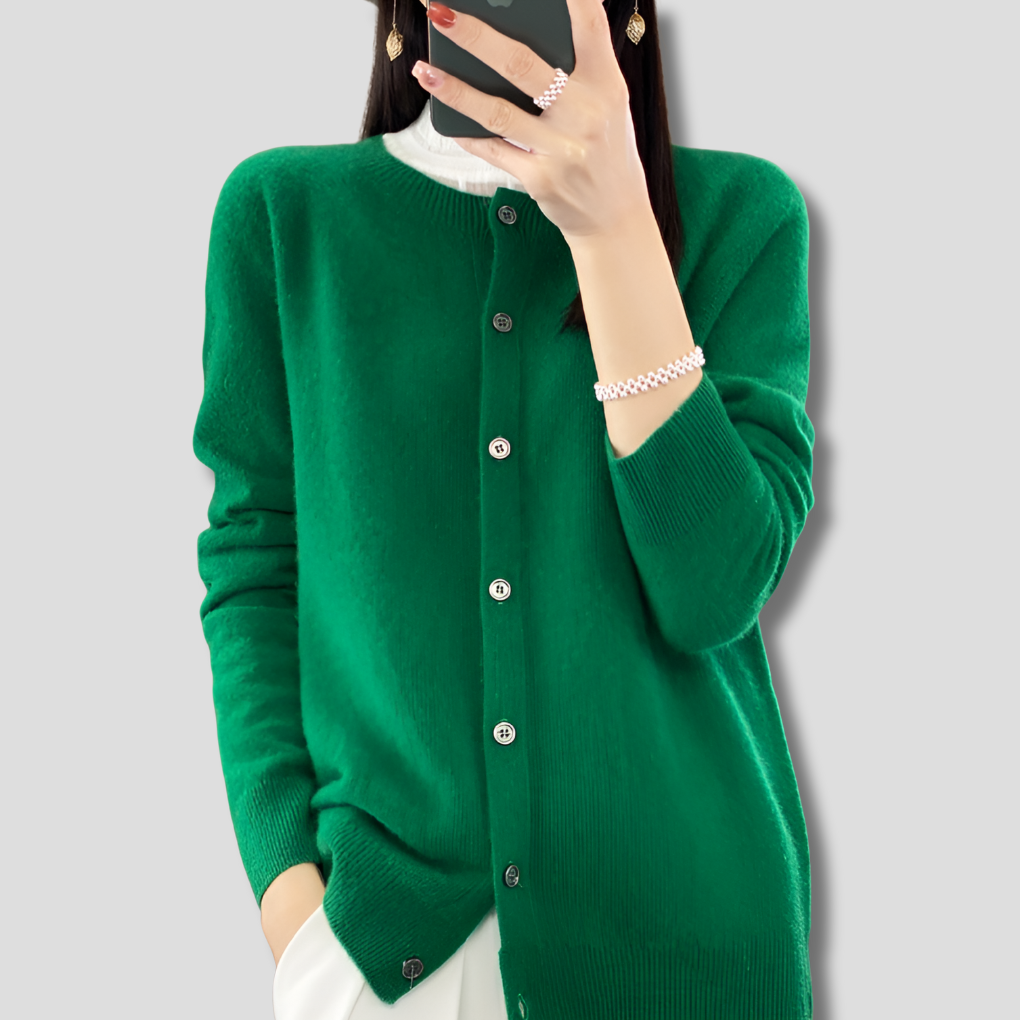 Women's Crew Neck Cardigan