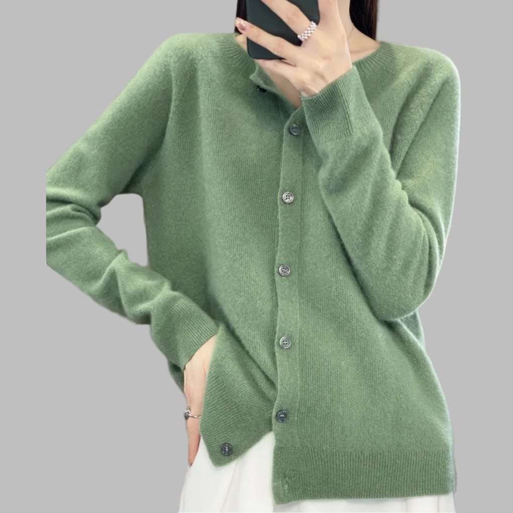 Women's Crew Neck Cardigan
