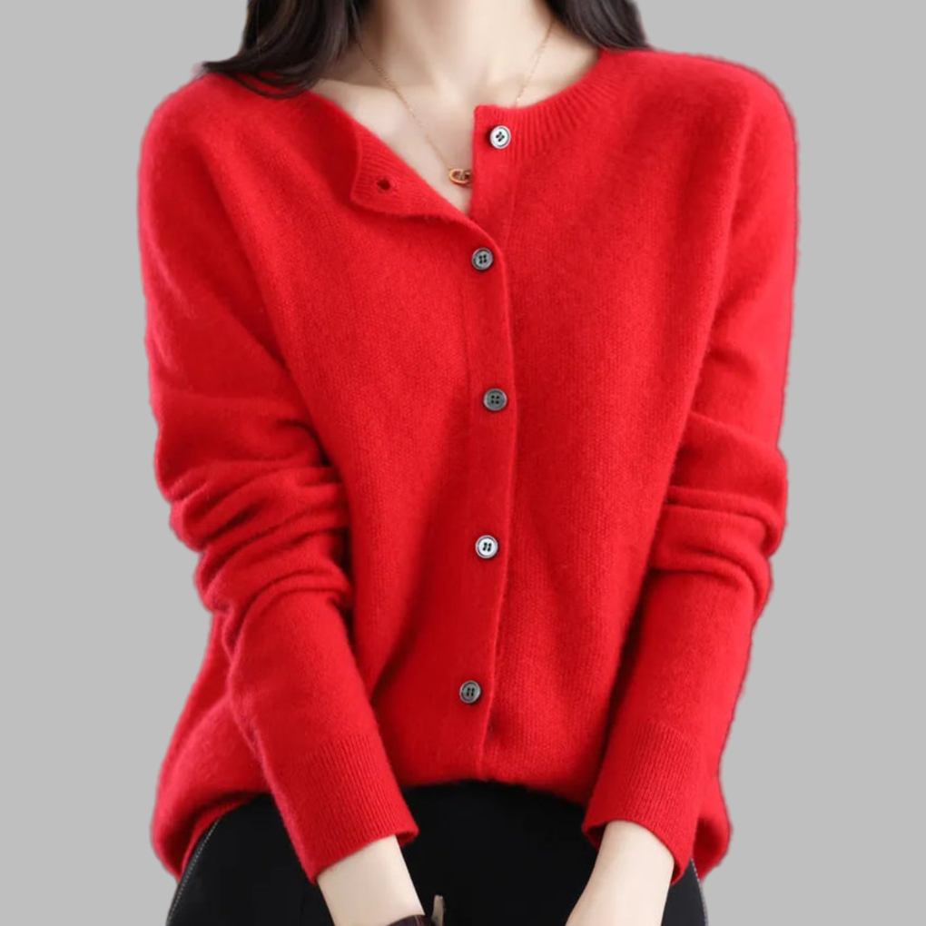 Women's Crew Neck Cardigan