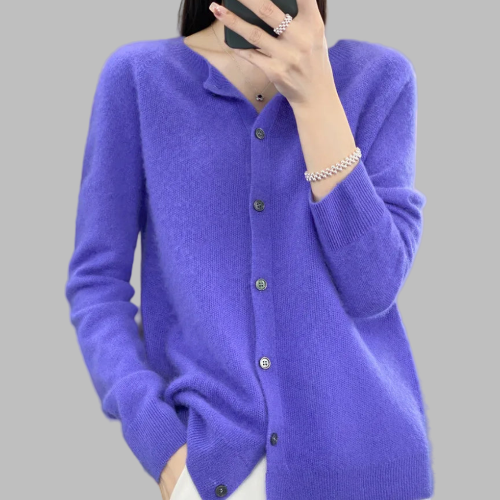 Women's Crew Neck Cardigan