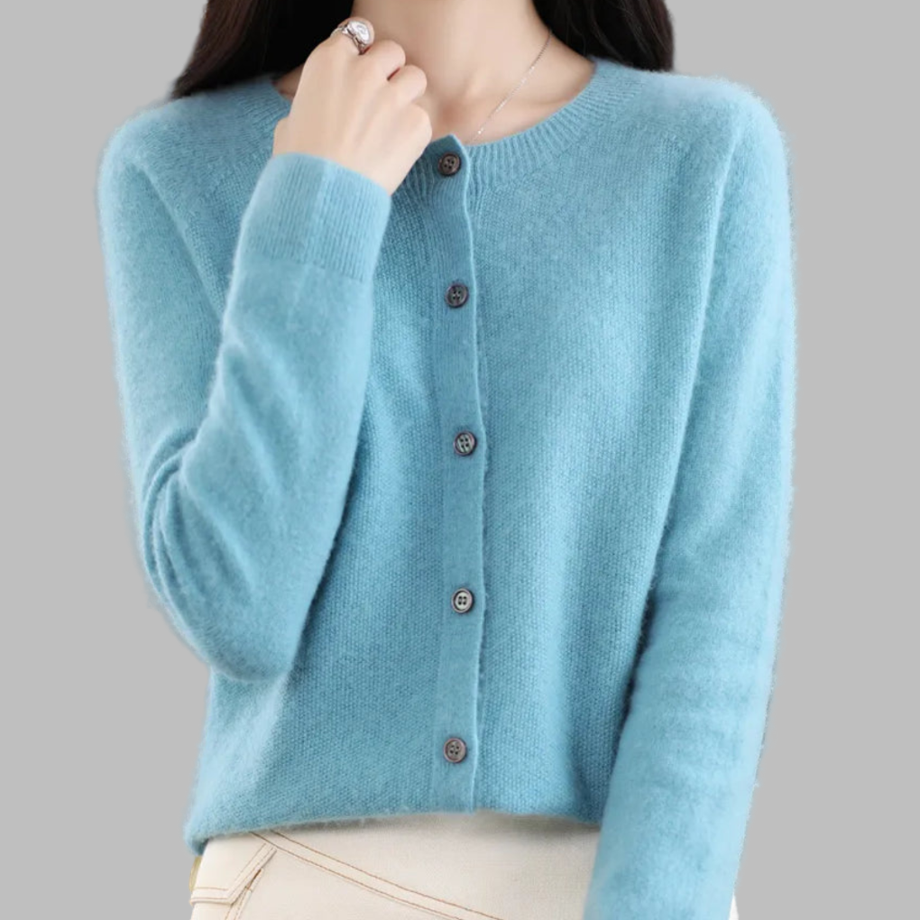 Women's Crew Neck Cardigan