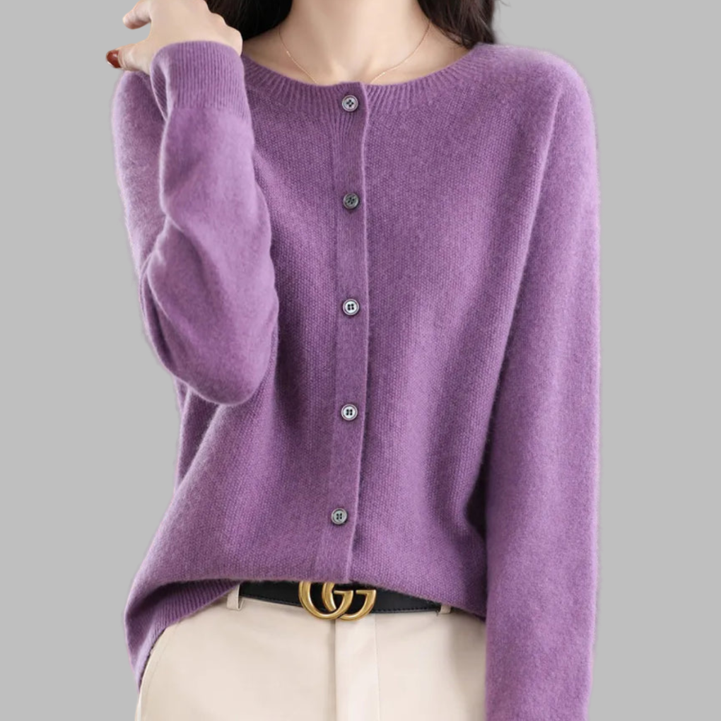 Women's Crew Neck Cardigan