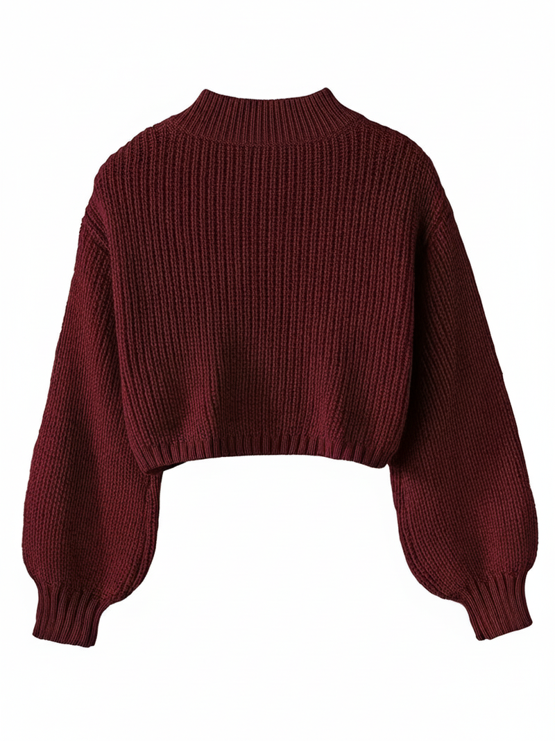 Women's Cropped Crewneck Sweater