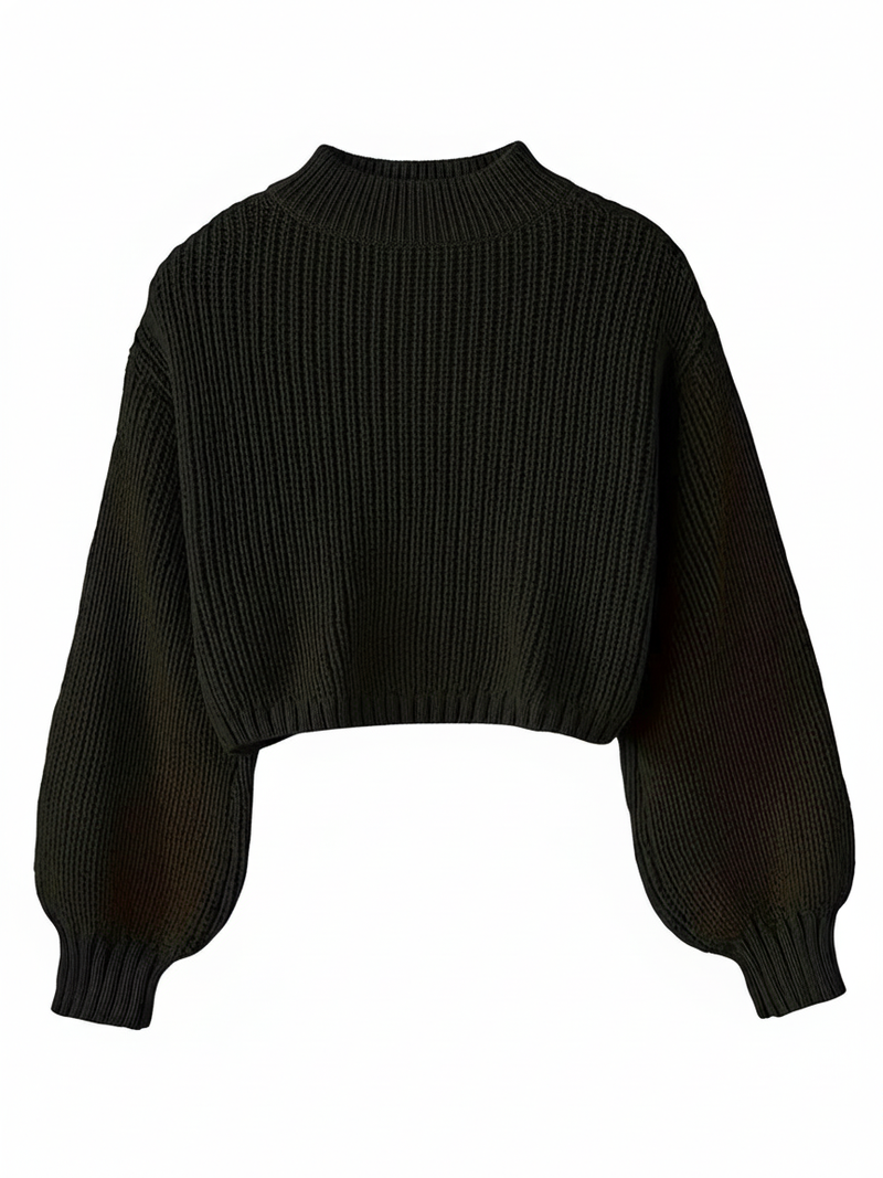 Women's Cropped Crewneck Sweater