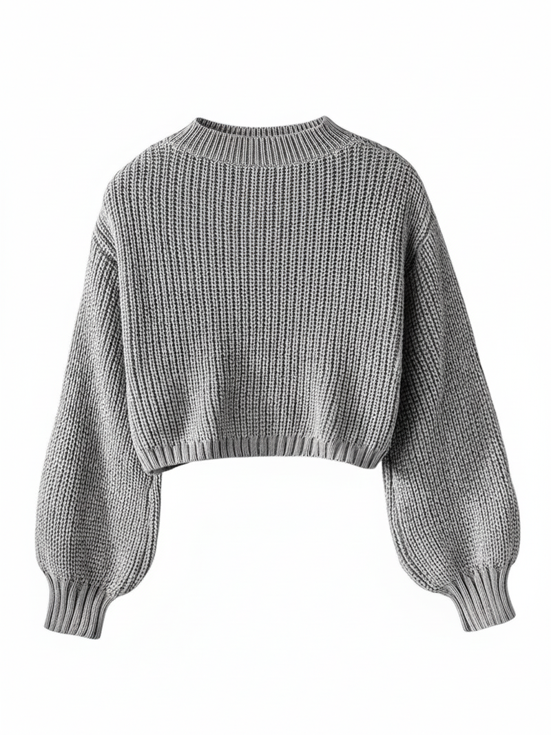 Women's Cropped Crewneck Sweater