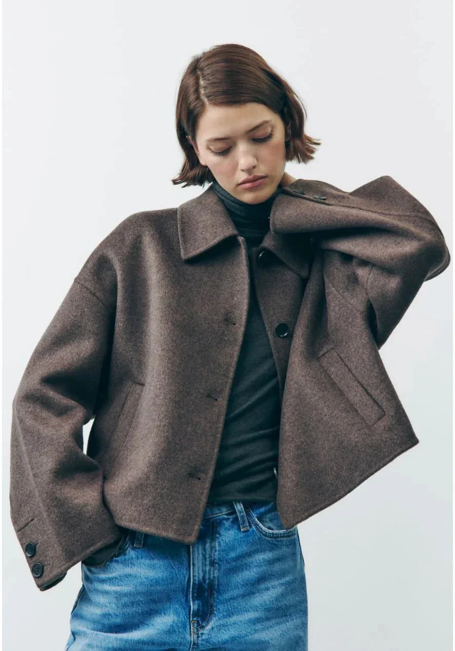 Women's Cropped Oversized Jacket