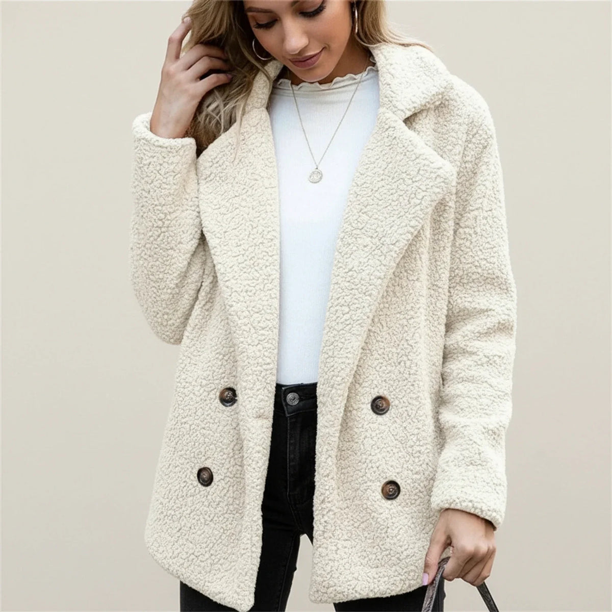 Women's Double-Breasted Peacoat