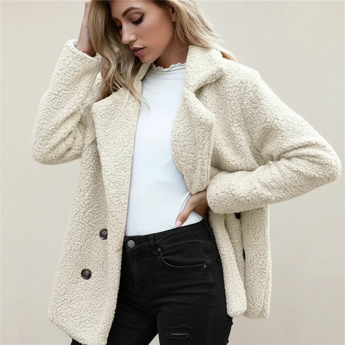 Women's Double-Breasted Peacoat
