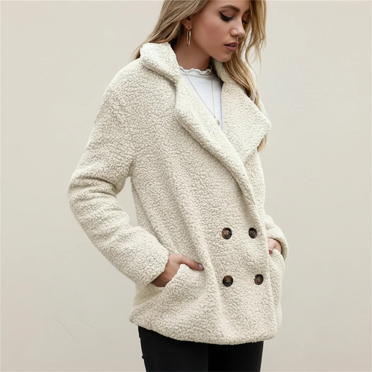 Women's Double-Breasted Peacoat
