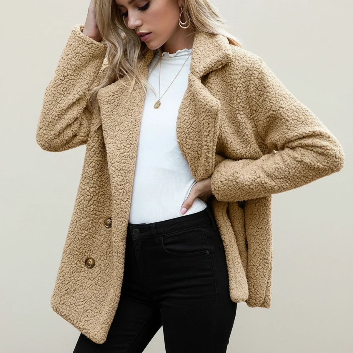 Women's Double-Breasted Peacoat