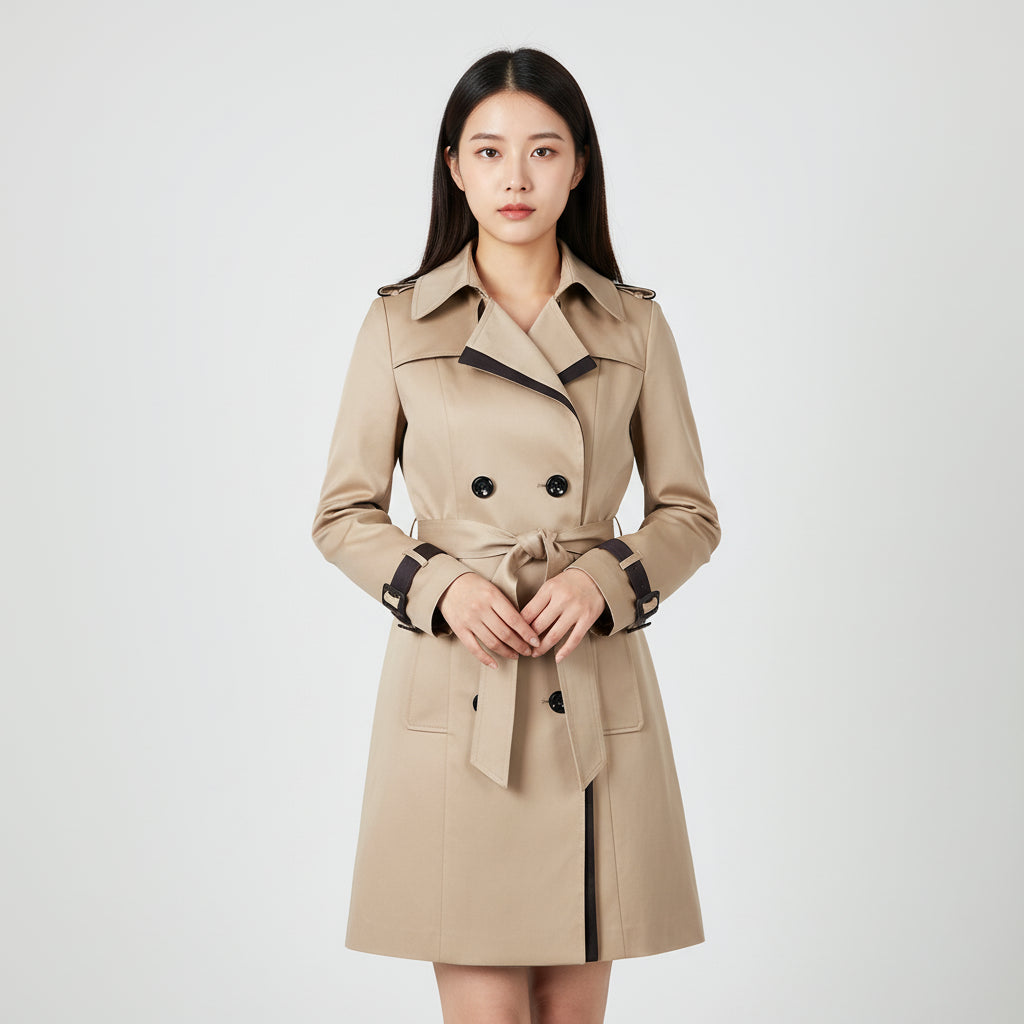 Women's Double-Breasted Trench Coat