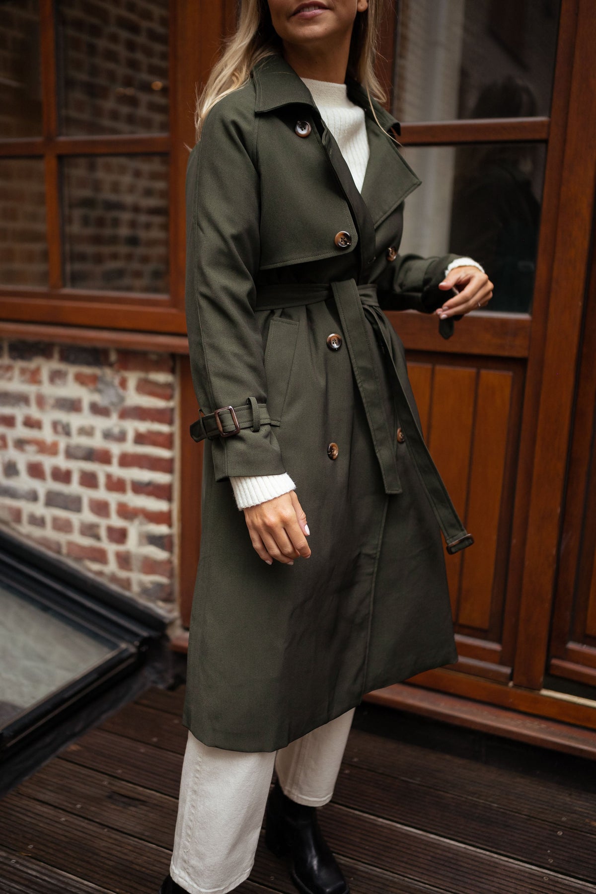 Women's Double-Breasted Trench Coat