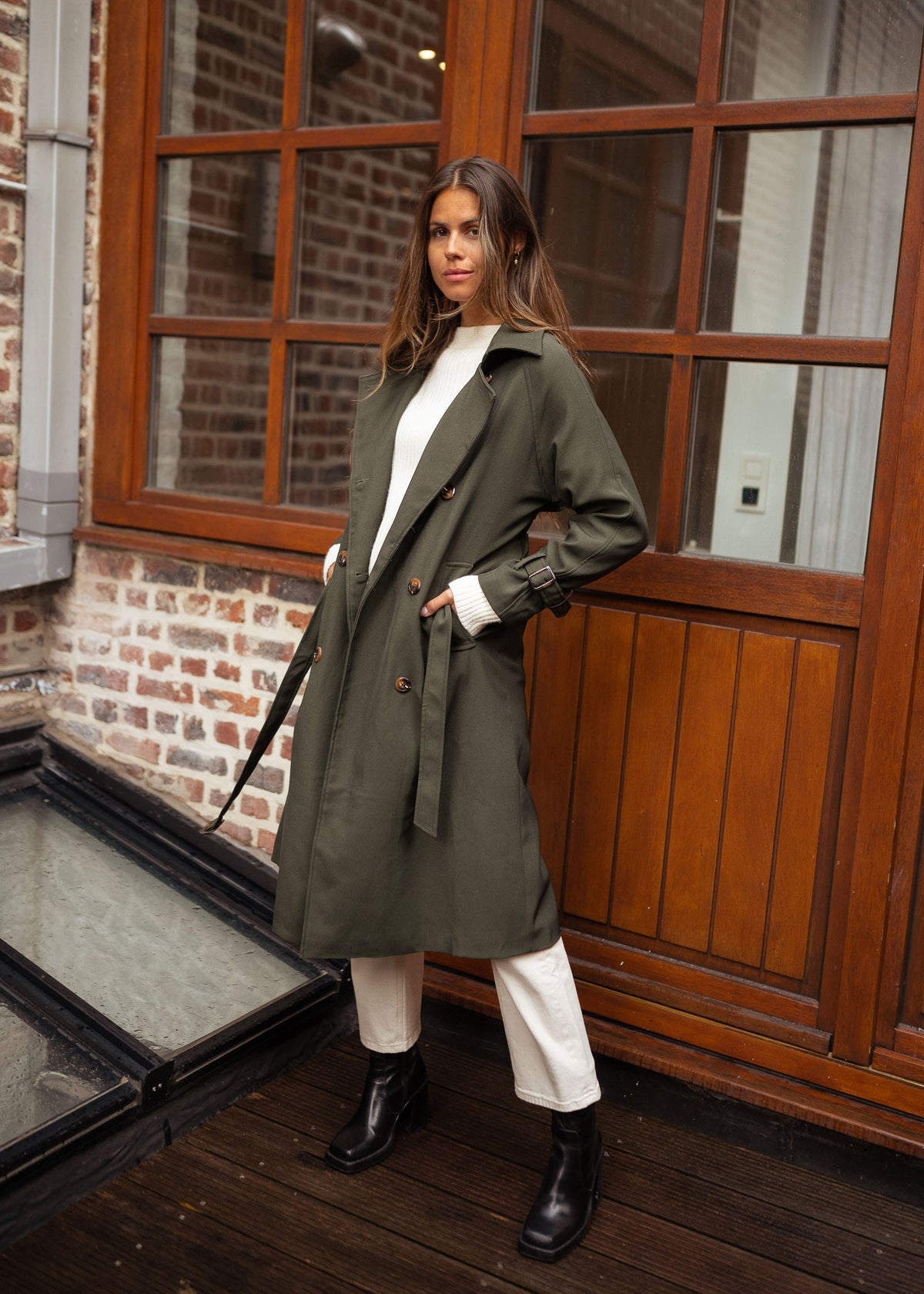 Women's Double-Breasted Trench Coat