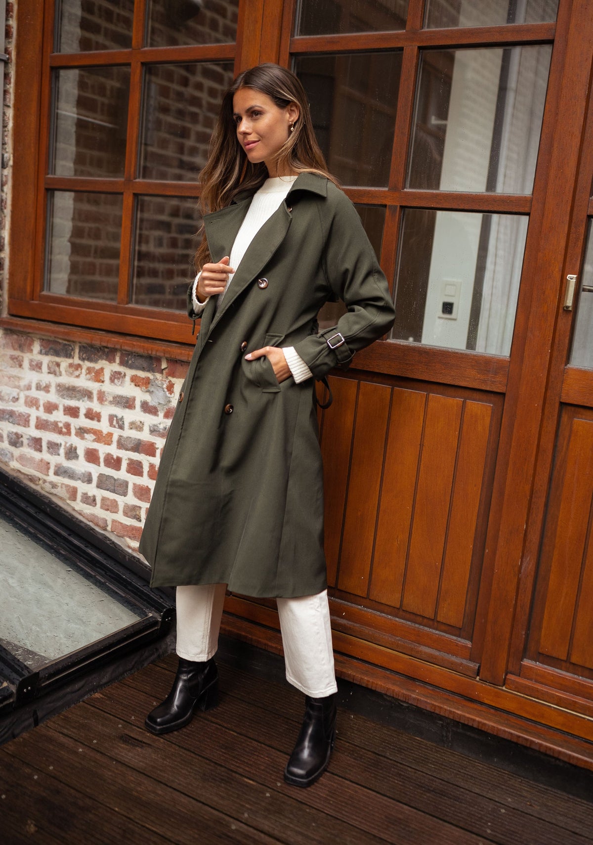 Women's Double-Breasted Trench Coat