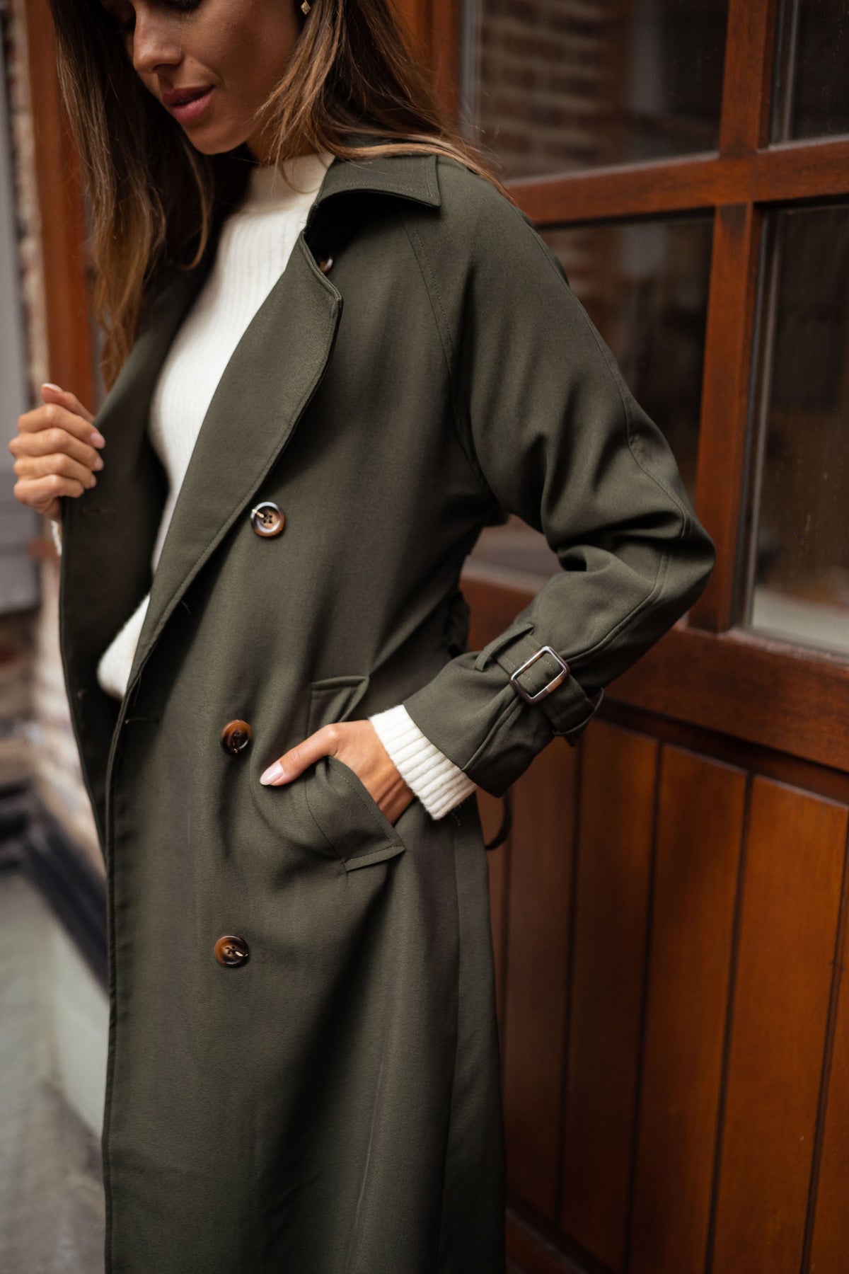 Women's Double-Breasted Trench Coat