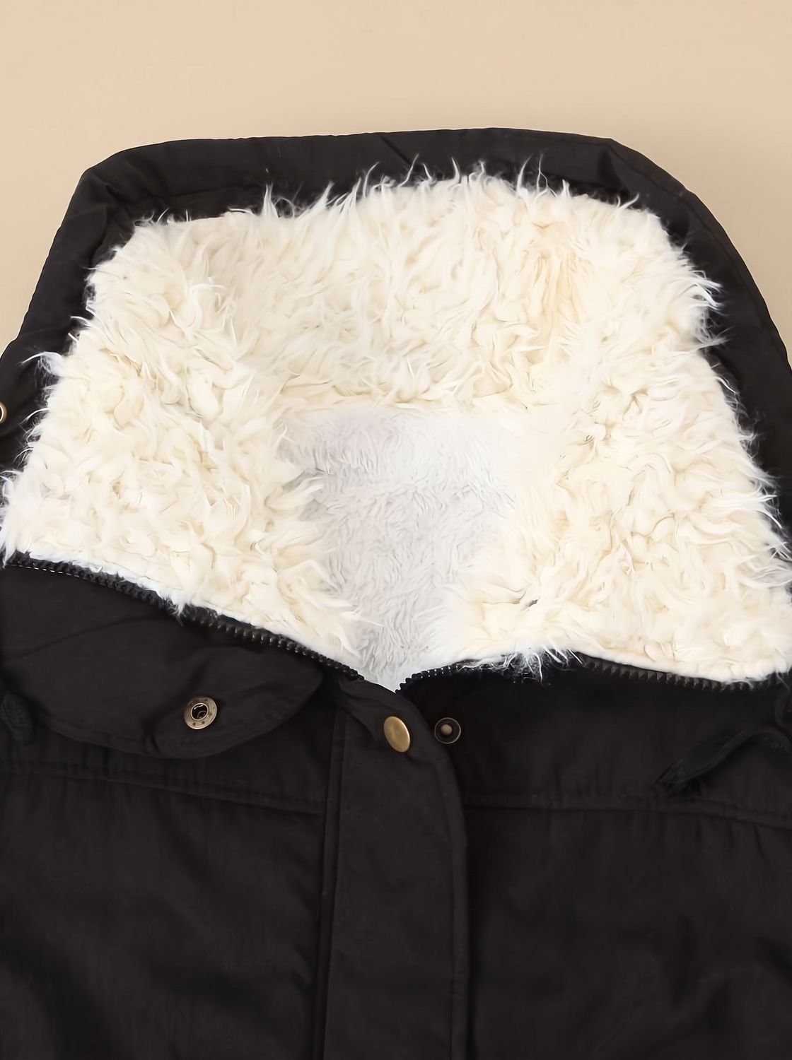 Women's Drawstring Waist Winter Parka Coat