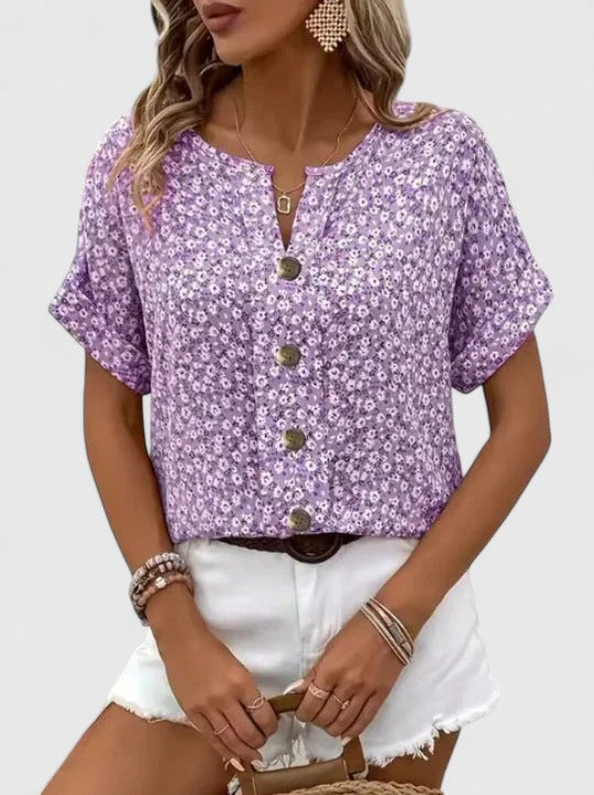 Women's Elegant Floral Summer Blouse