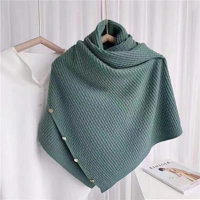 Women's Elegant Shawl - Monochrome Design