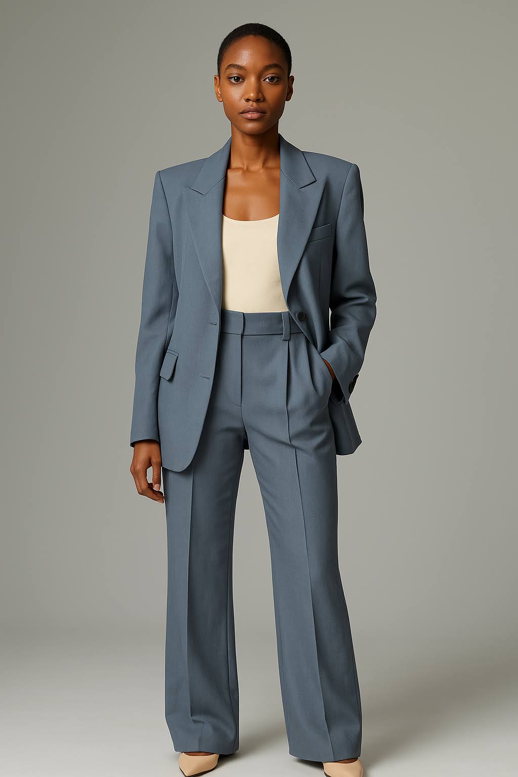 Women's Elegant Two-Piece Blazer and Pants Suit