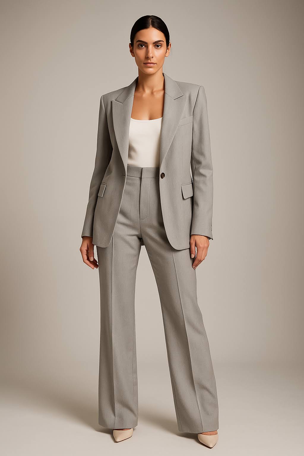 Women's Elegant Two-Piece Blazer and Pants Suit