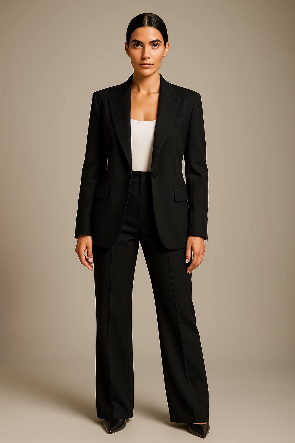 Women's Elegant Two-Piece Blazer and Pants Suit