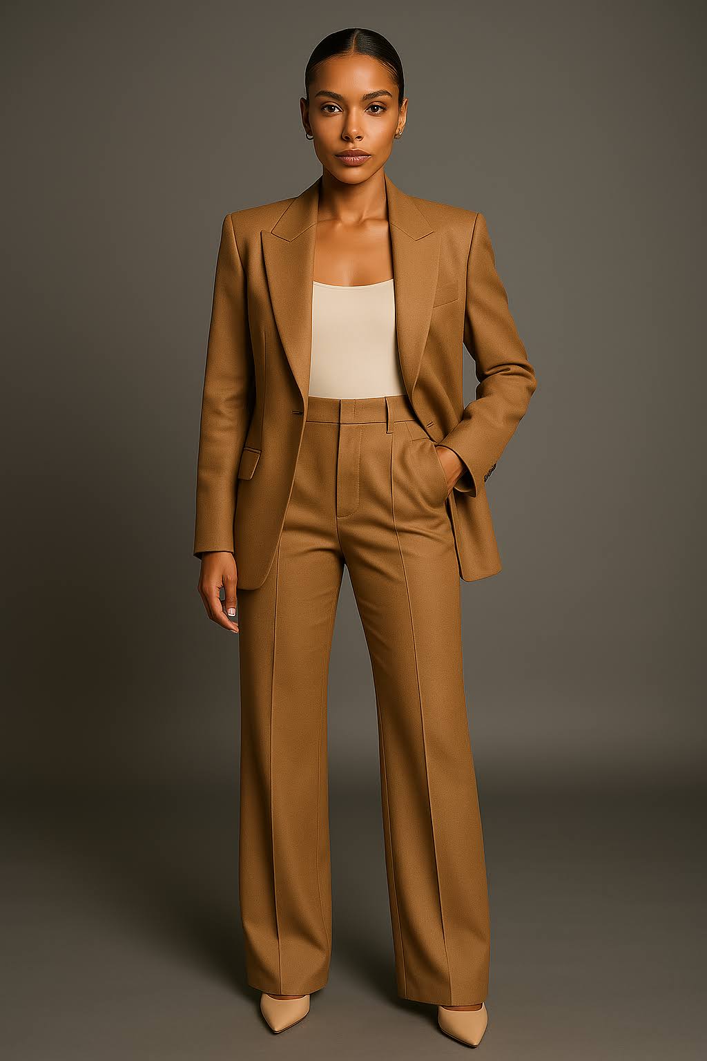 Women's Elegant Two-Piece Blazer and Pants Suit
