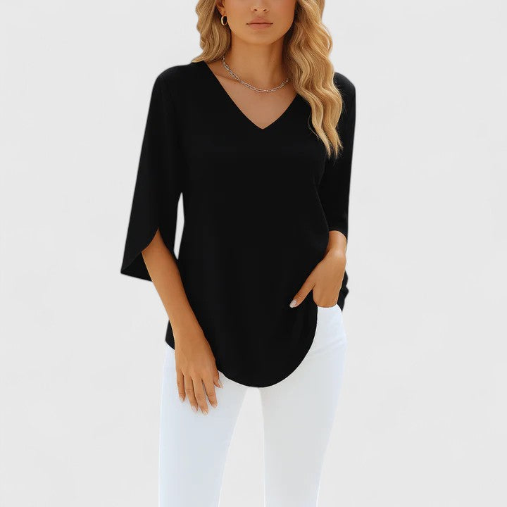 Women's Elegant V-Neck Summer Blouse