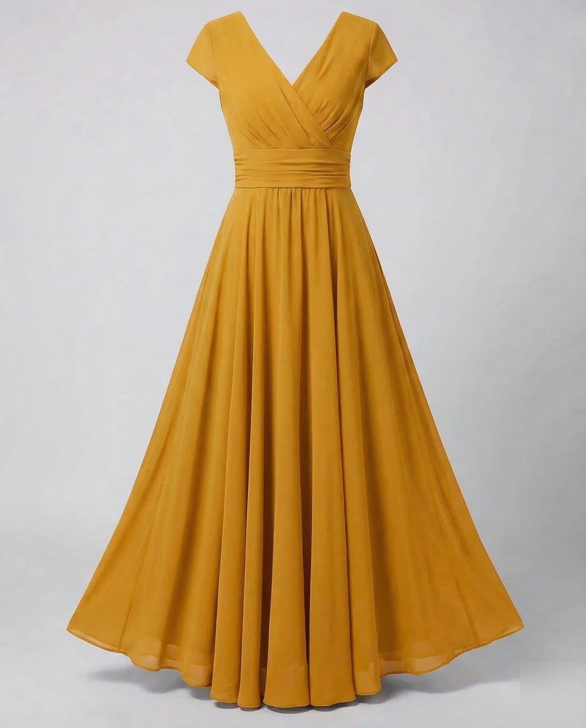 Women's Evening Maxi Dress with Pleated Swing Skirt