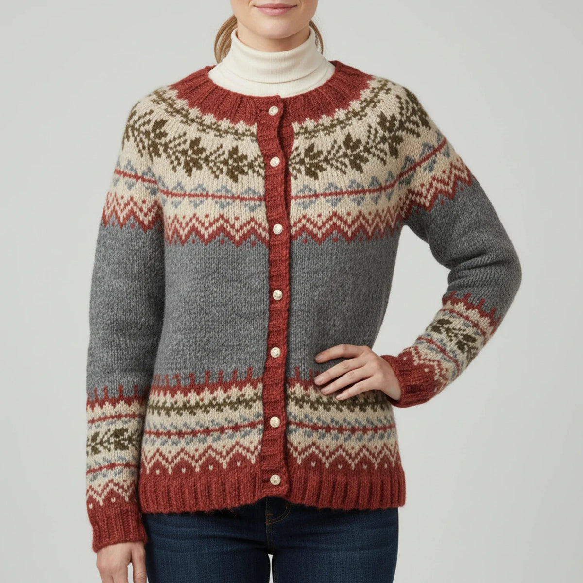 Women's Fair Isle Cardigan Sweater