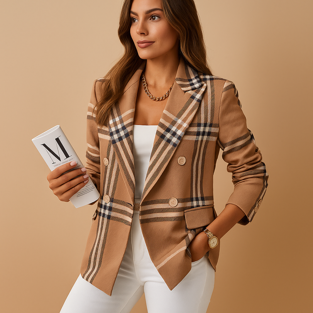 Women's Fitted Blazer with Functional Pockets in Classic Shades