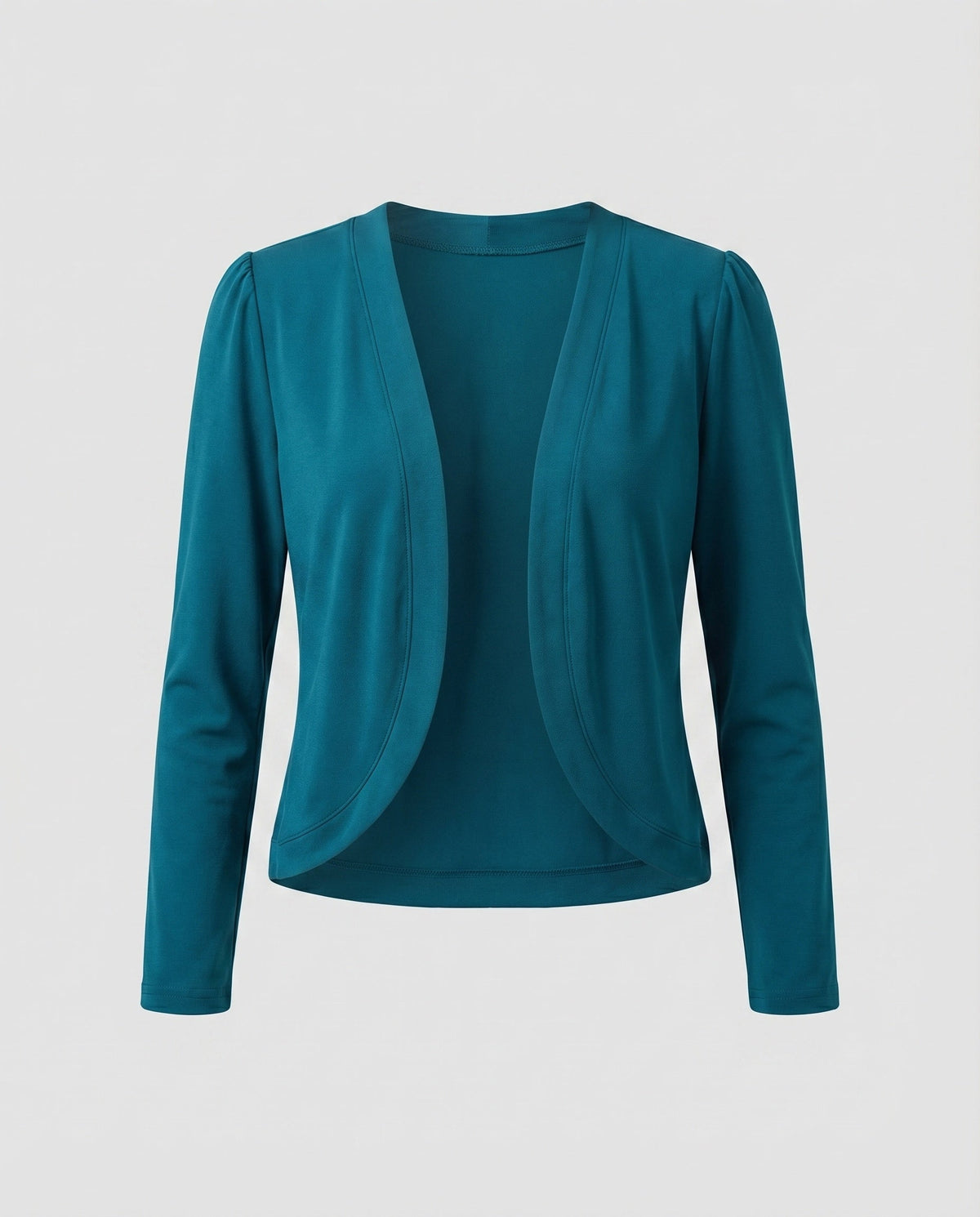 Women's Fitted Open-Front Bolero Blazer with Shawl Collar
