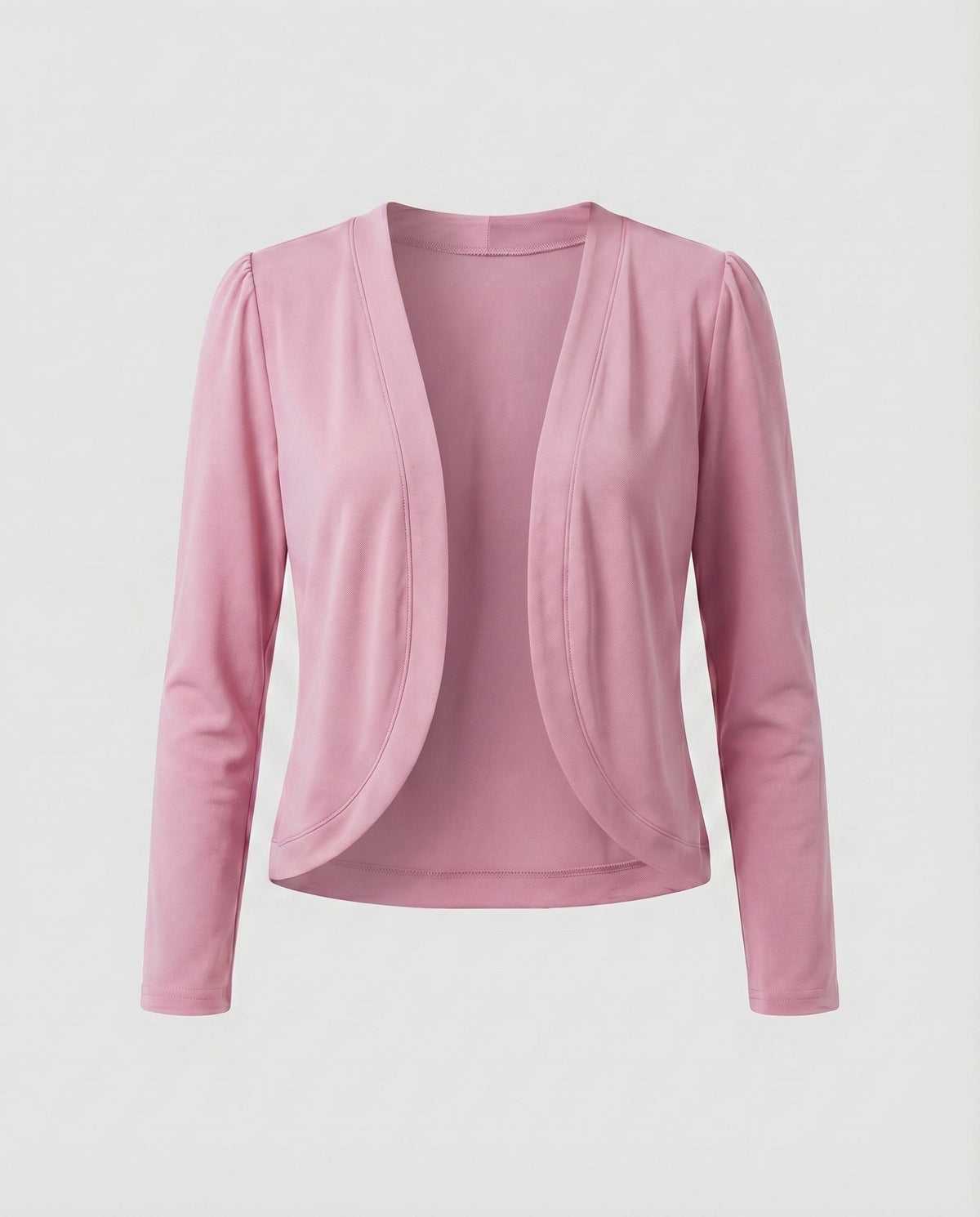 Women's Fitted Open-Front Bolero Blazer with Shawl Collar