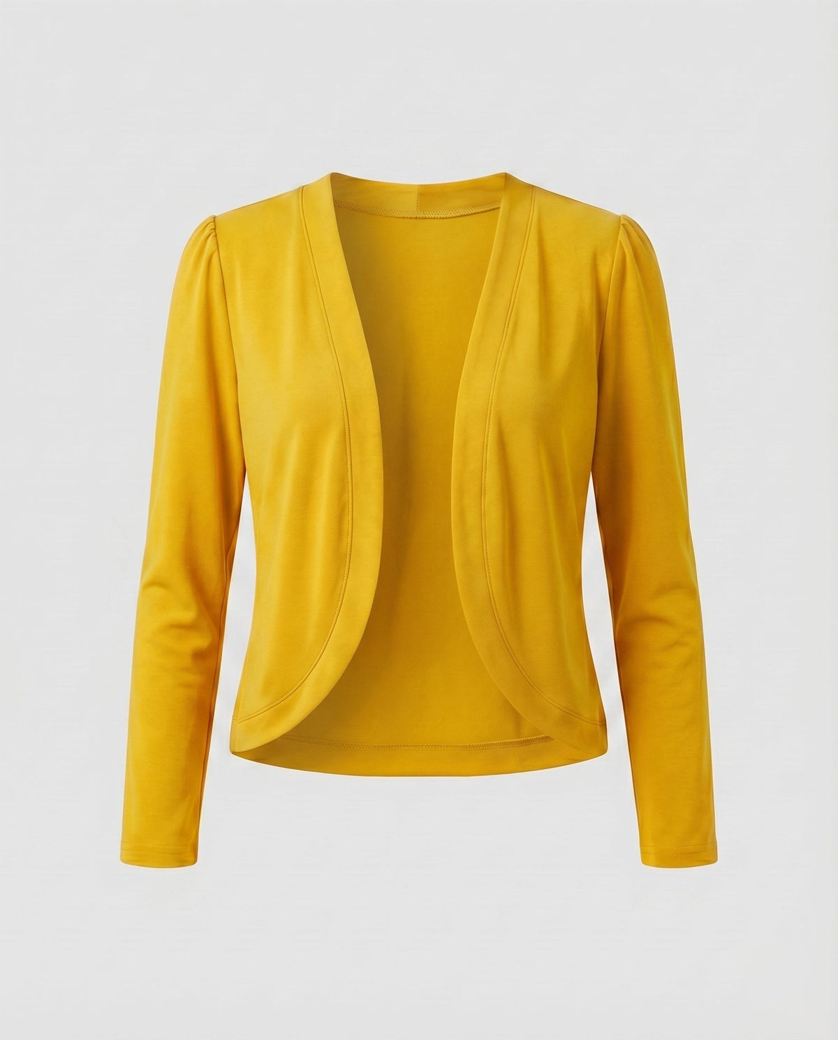 Women's Fitted Open-Front Bolero Blazer with Shawl Collar
