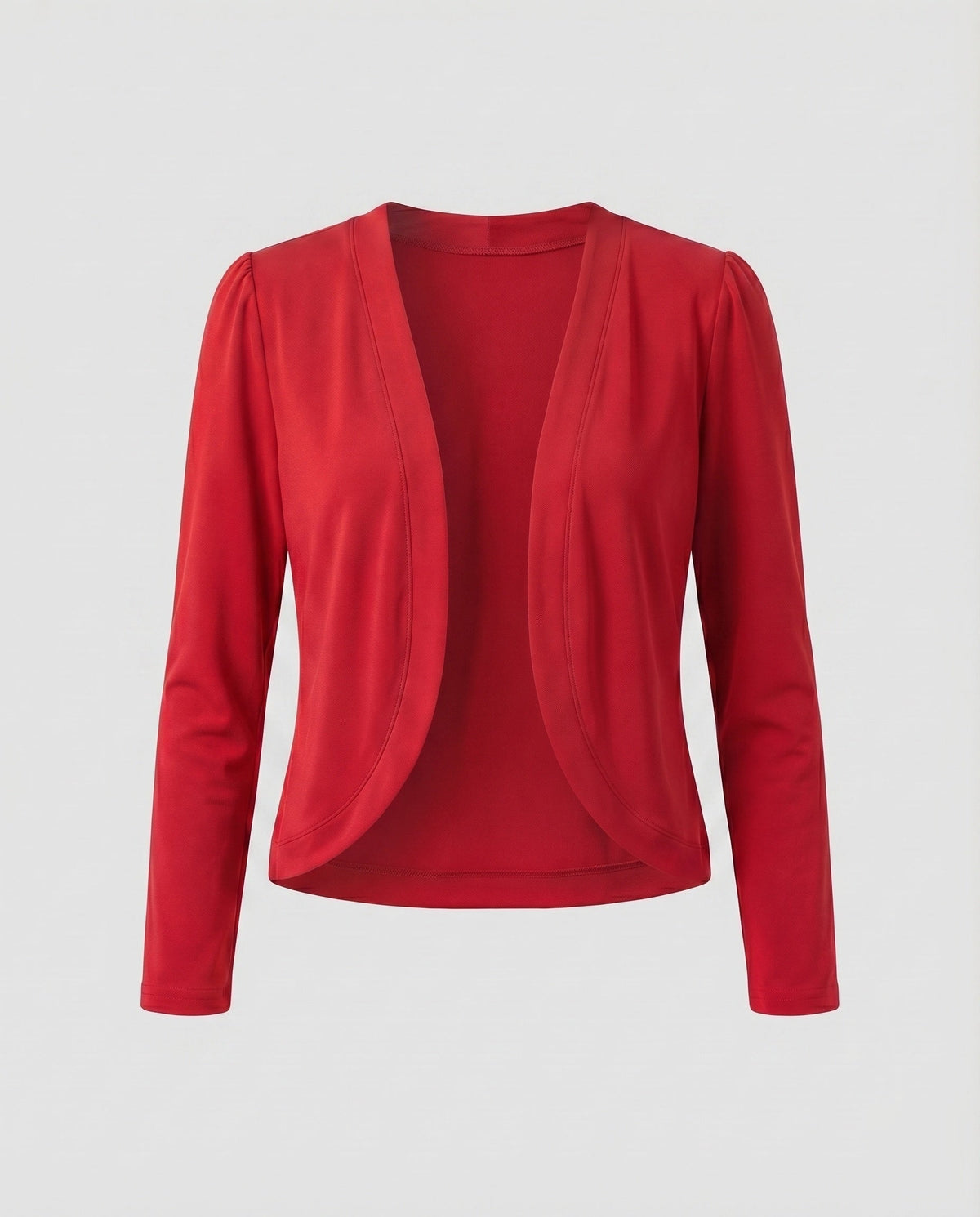 Women's Fitted Open-Front Bolero Blazer with Shawl Collar
