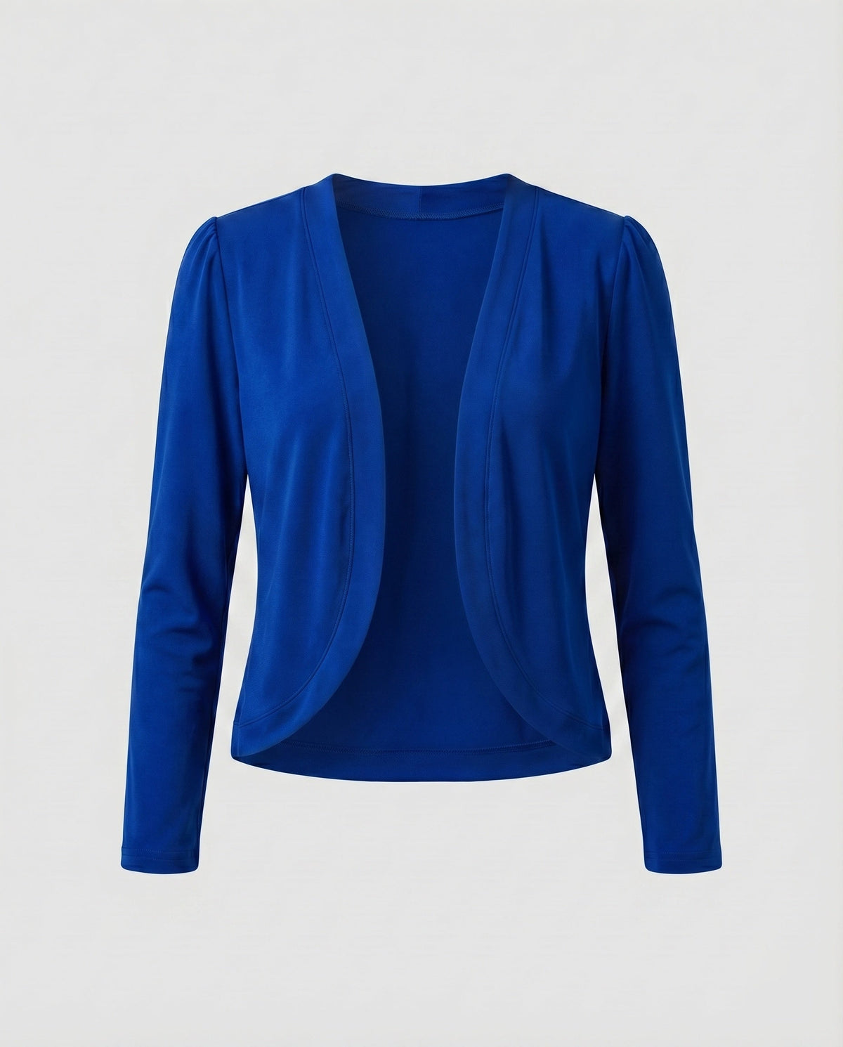 Women's Fitted Open-Front Bolero Blazer with Shawl Collar