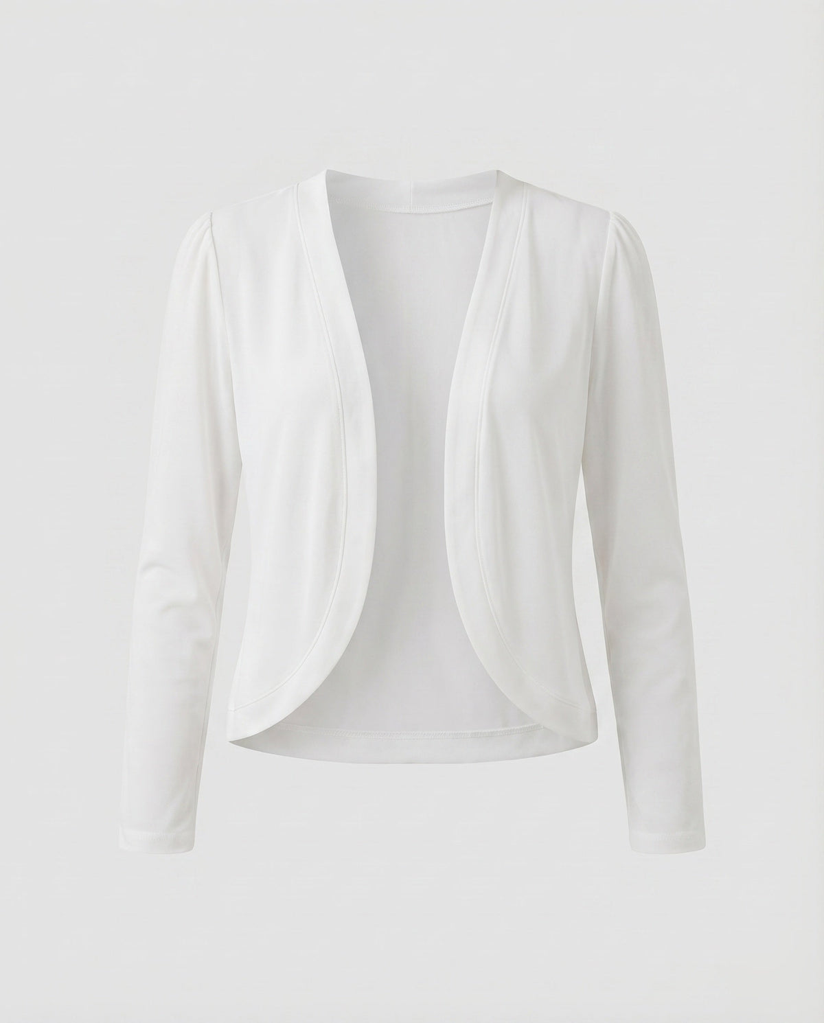 Women's Fitted Open-Front Bolero Blazer with Shawl Collar
