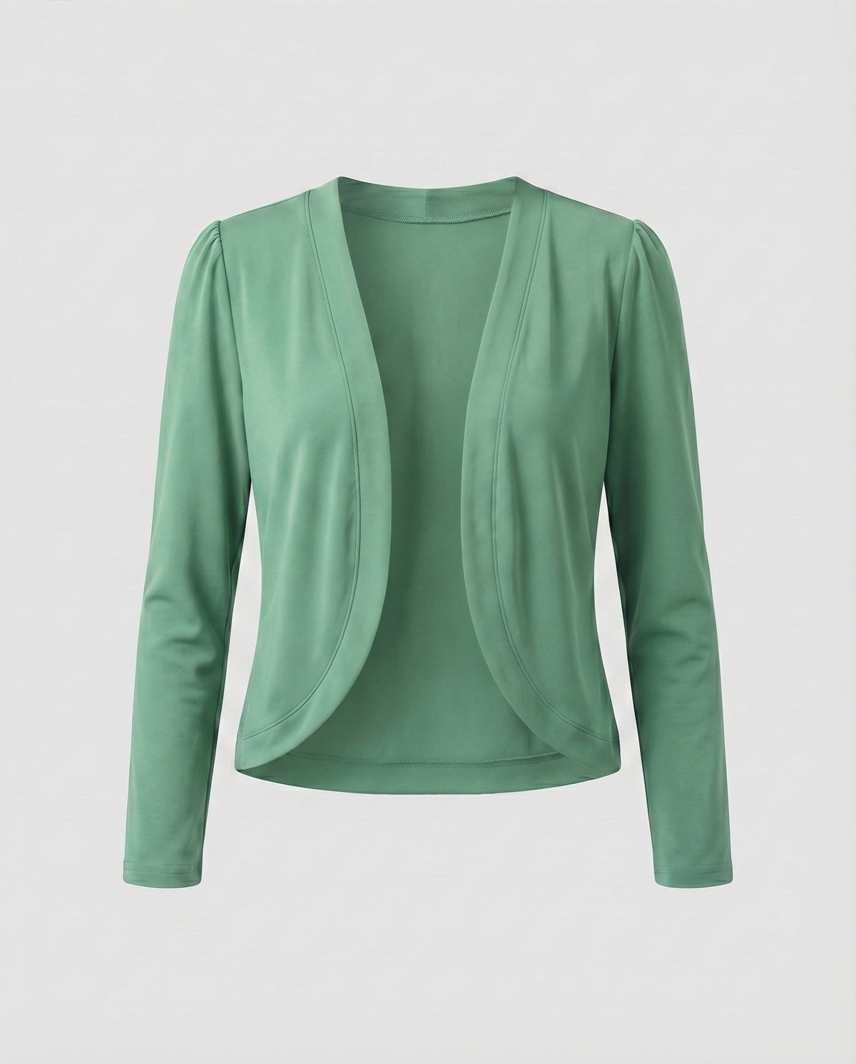 Women's Fitted Open-Front Bolero Blazer with Shawl Collar
