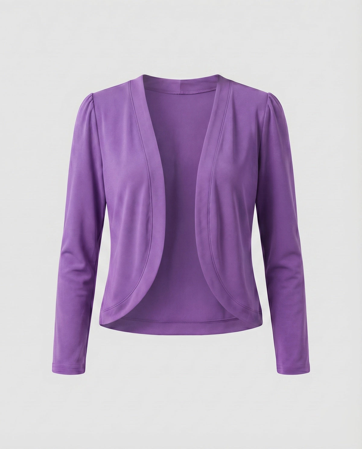 Women's Fitted Open-Front Bolero Blazer with Shawl Collar