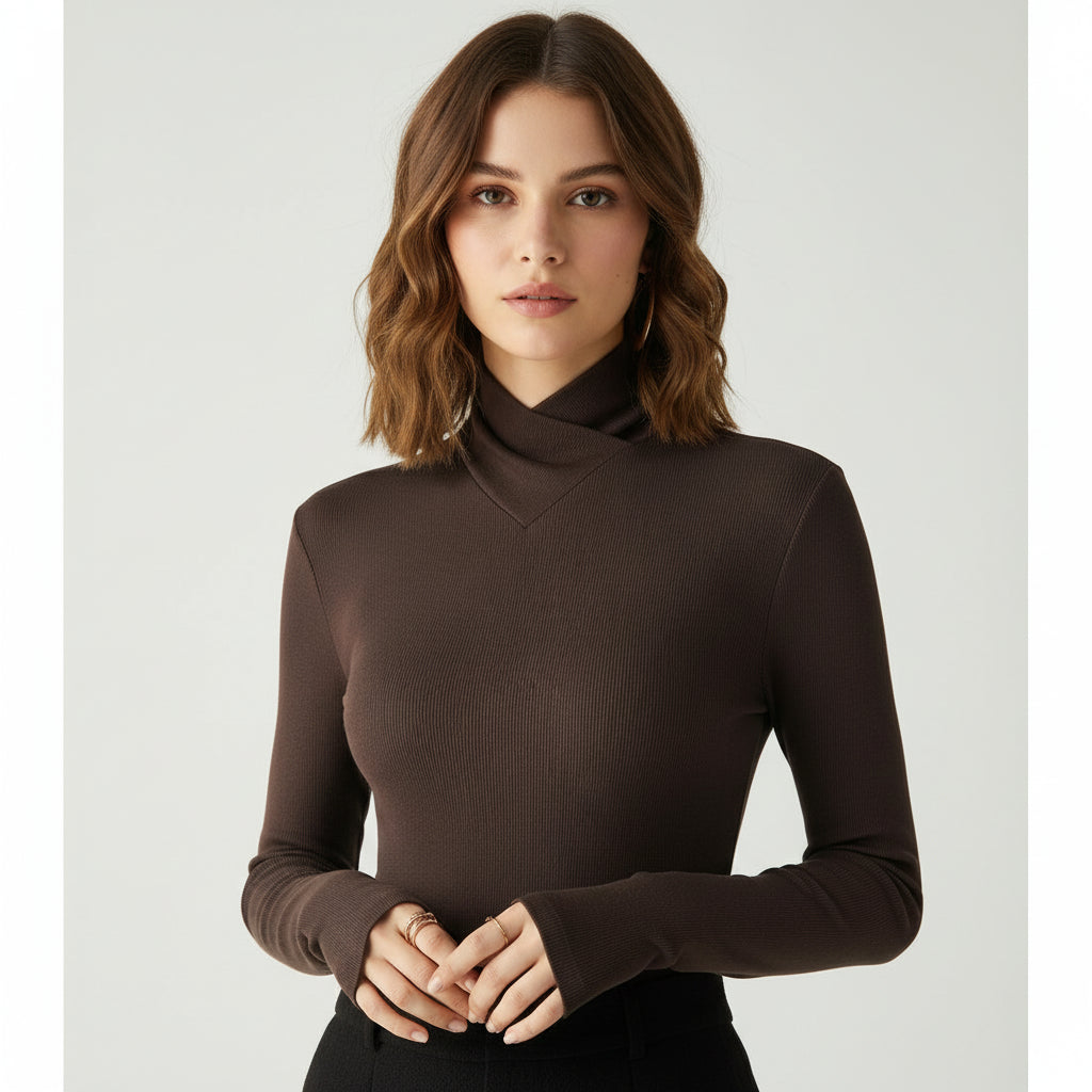 Women's Fitted Turtleneck Sweater