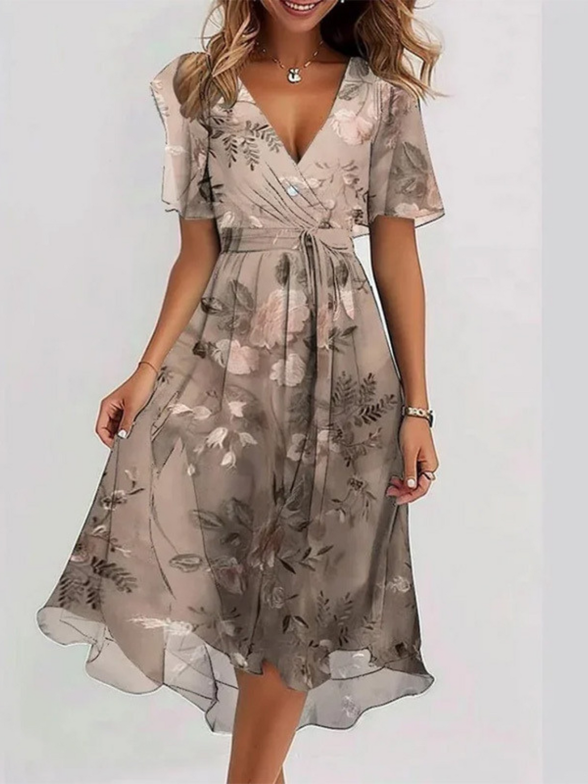 Women's Flattering Tummy-Concealing Summer Dress