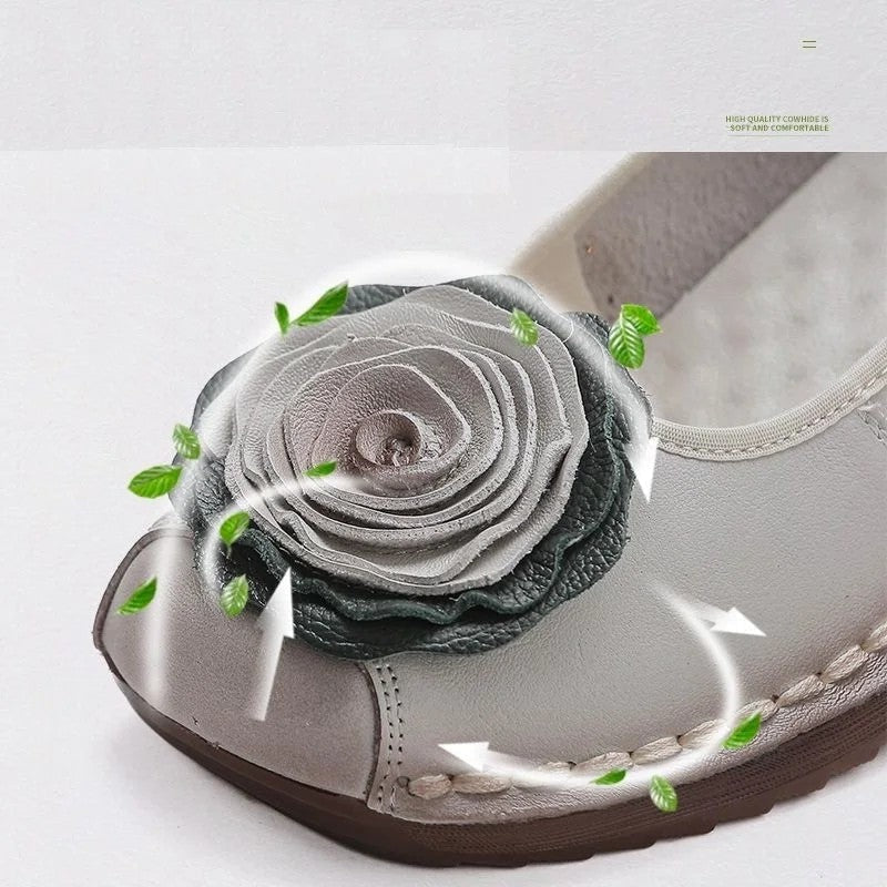 Women's Floral Appliqué Slip-On Comfort Loafers